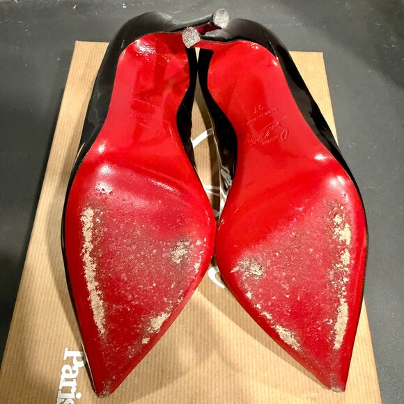 Christian Louboutin Patent So Kate 120 Pumps 37 Black - Picture 4 of 6